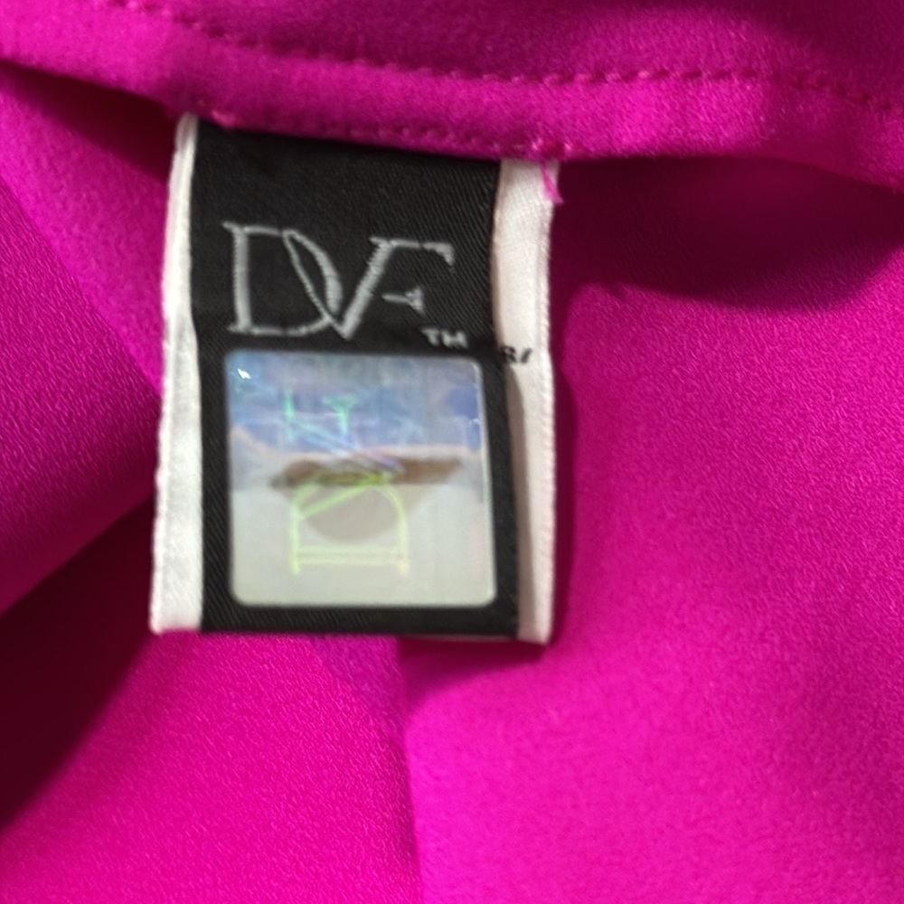 Diane Von Furstenberg Sleeveless Magenta Blouse Size P - Picture 6 of 8